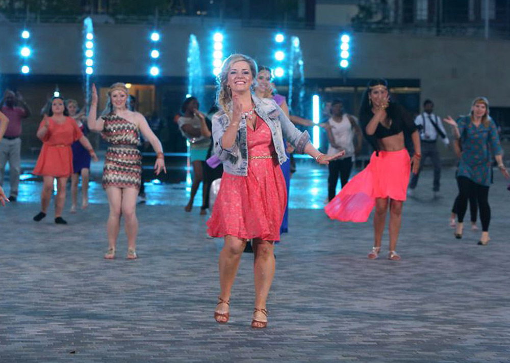 BBC Building Outdoors Bollywood Live Dancing Broadcast
