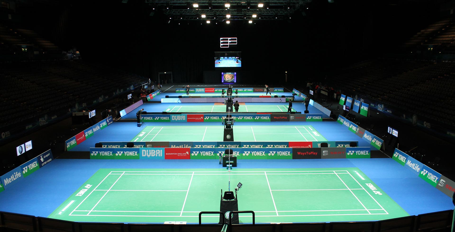 Badminton Championships Courts Lit Up Sports Event