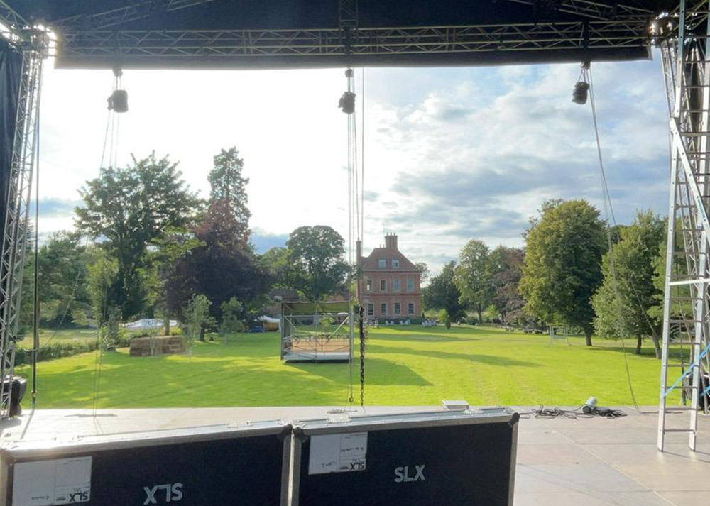 Smoked and Uncut Music and Food Festival Stage Set Up